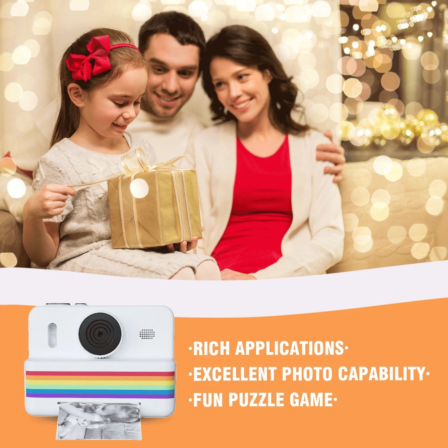 Instant Print Camera – Snap, Print, Create. Free Paper Included!