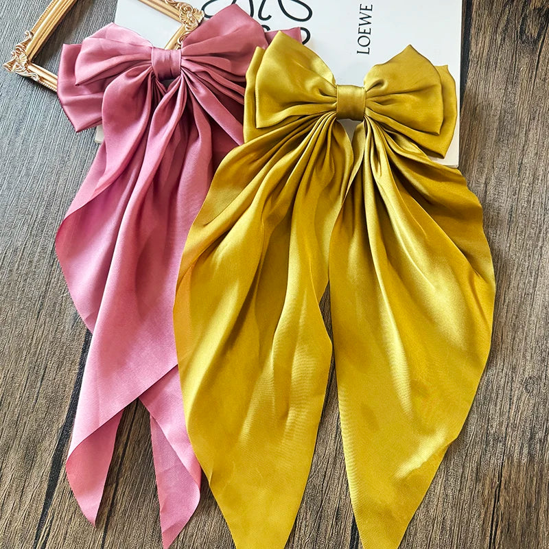 Ladies Elegant Bowknot Barrette Hair Ribbon