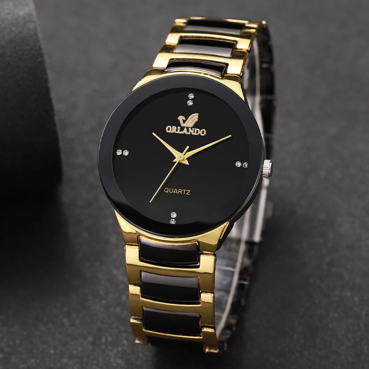 Elegant Couple’s Stainless Steel Watch Set – Fashion Quartz Collection