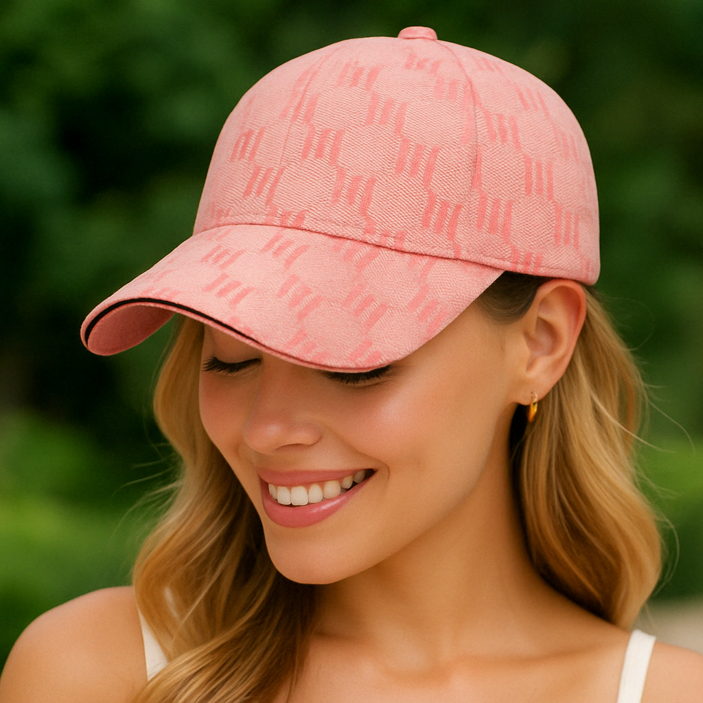 Monochrome Luxe Patterned Baseball Cap