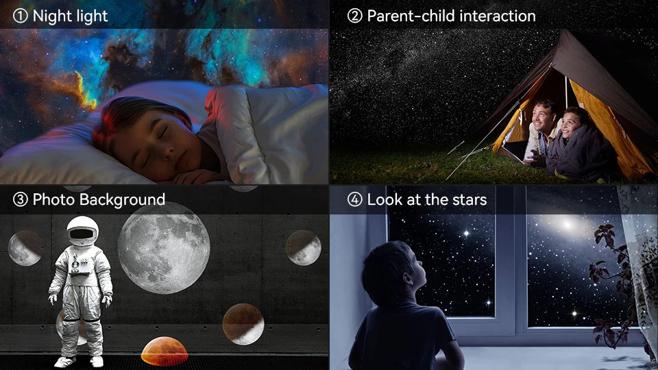 Starry Galaxy Night Light Projector