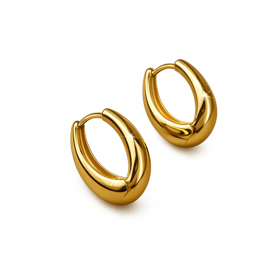 Classic Metal Hoop Earrings – Gold & Silver Finish