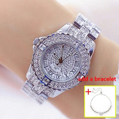 Luxury Gold Crystal Watch – Radiant Elegance with Every Glance