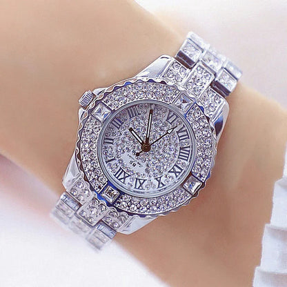 Luxury Gold Crystal Watch – Radiant Elegance with Every Glance