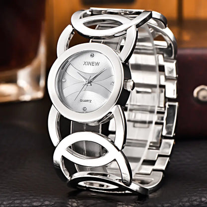 Lunara Bangle Watch – Polished Elegance