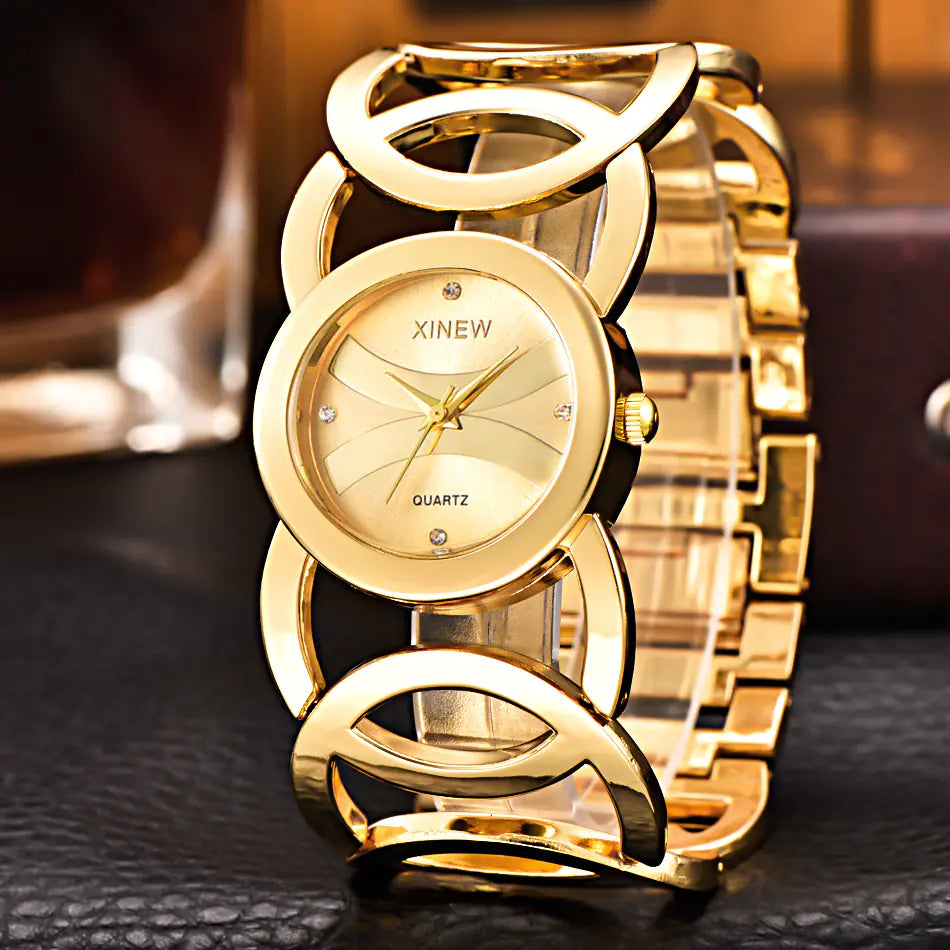 Lunara Bangle Watch – Polished Elegance