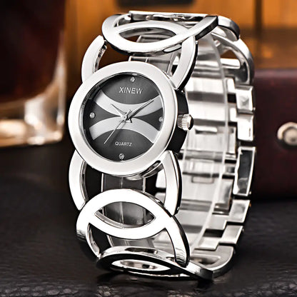 Lunara Bangle Watch – Polished Elegance