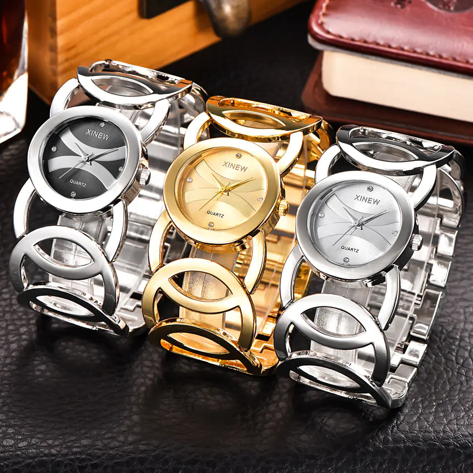 Lunara Bangle Watch – Polished Elegance