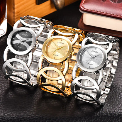 Lunara Bangle Watch – Polished Elegance