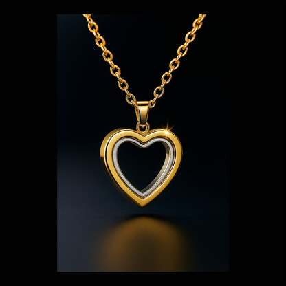 Peach Heart Multi-Color Memorial Locket