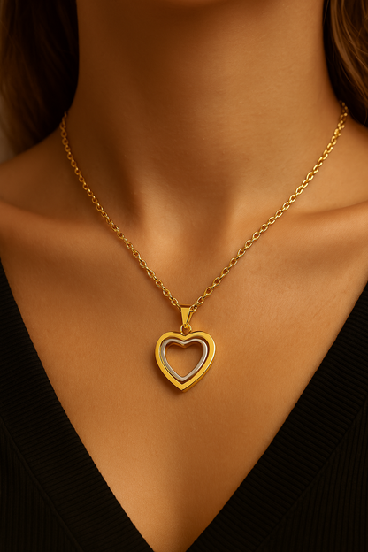 Peach Heart Multi-Color Memorial Locket