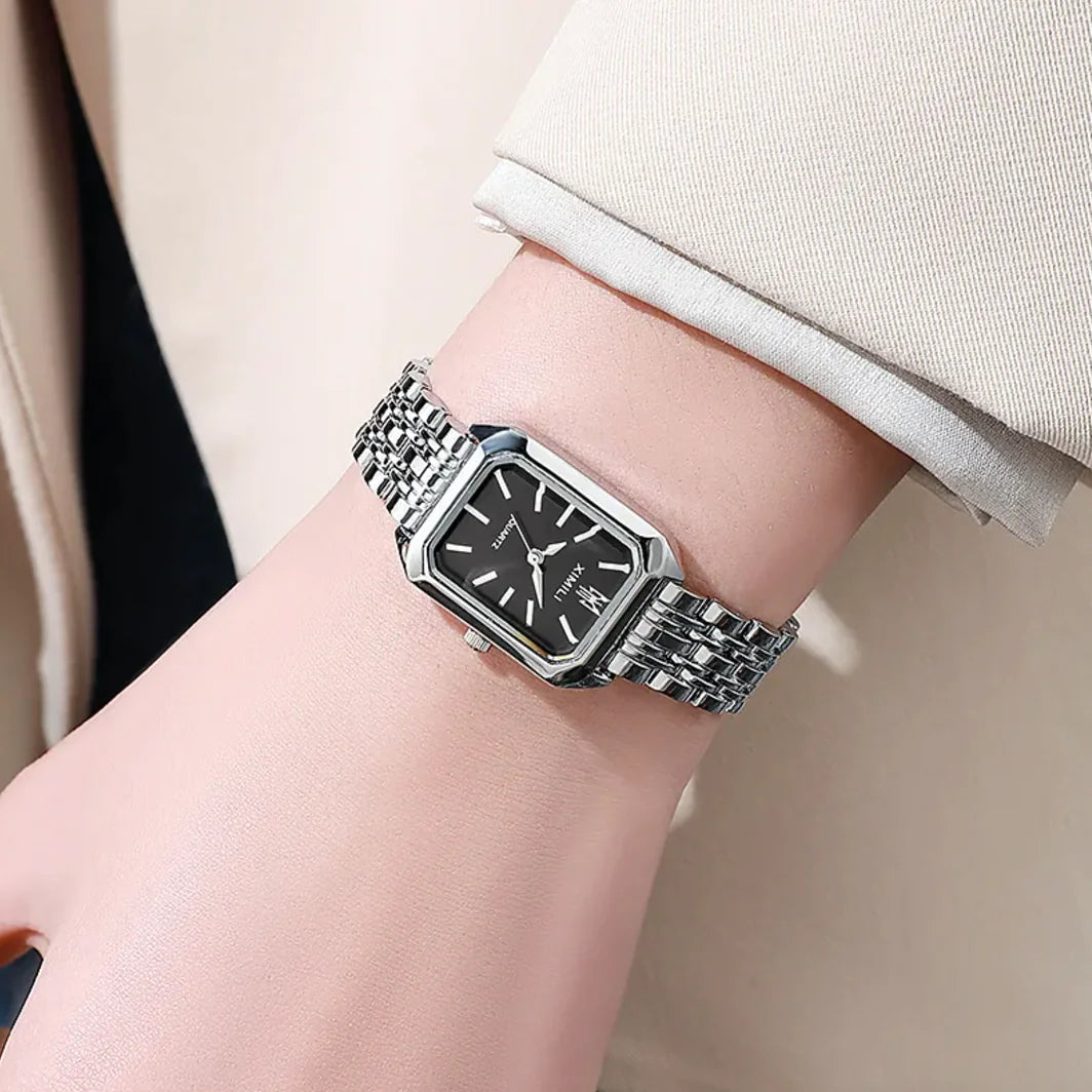 The Vivre Square Timepiece – Women’s Steel Strap Watch