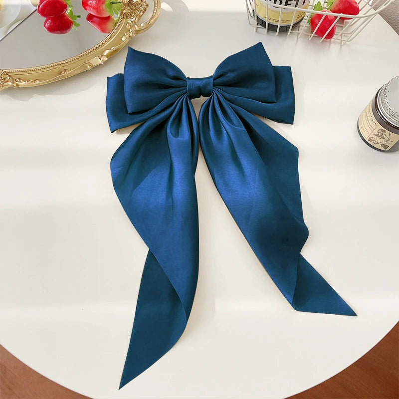 Ladies Elegant Bowknot Barrette Hair Ribbon