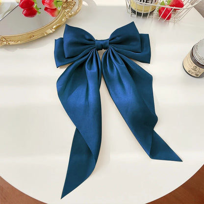 Ladies Elegant Bowknot Barrette Hair Ribbon