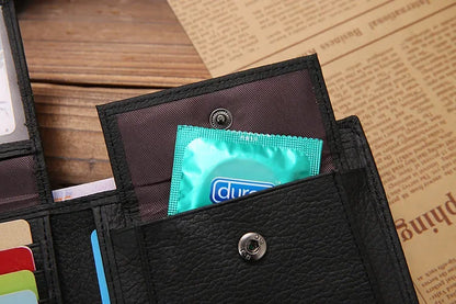 Premium Genuine Leather Men's Wallet – Compact Cowhide Bifold