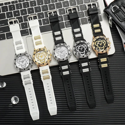 Fashion Silicone Band Analog Men and Ladies Quartz Design