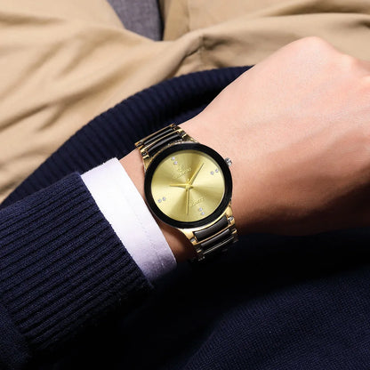 Luxury Stainless Steel Quartz Watch – Bold and Sleek. For Ladies and Men.
