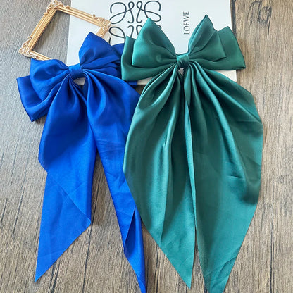 Ladies Elegant Bowknot Barrette Hair Ribbon