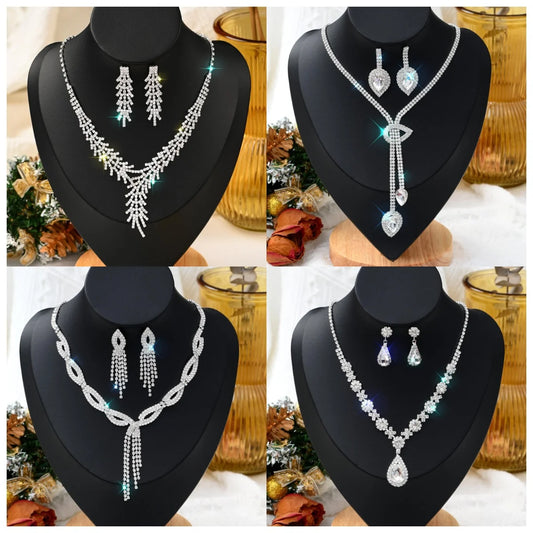 Elegant 3-Piece Claw Chain Jewelry Set – Necklace, Earrings & Bracelet