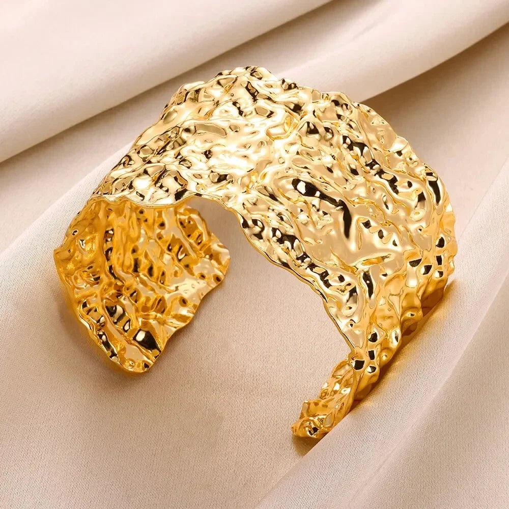 Wrinkle Textured Cuff Bracelet