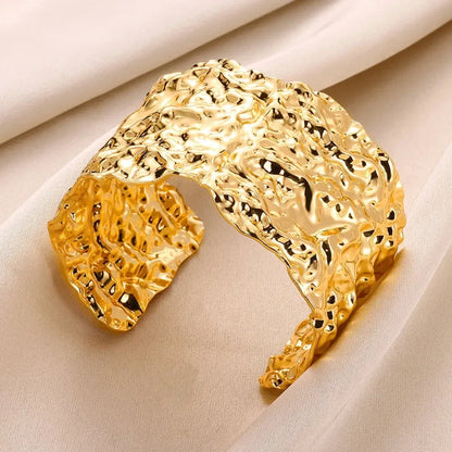 Wrinkle Textured Cuff Bracelet