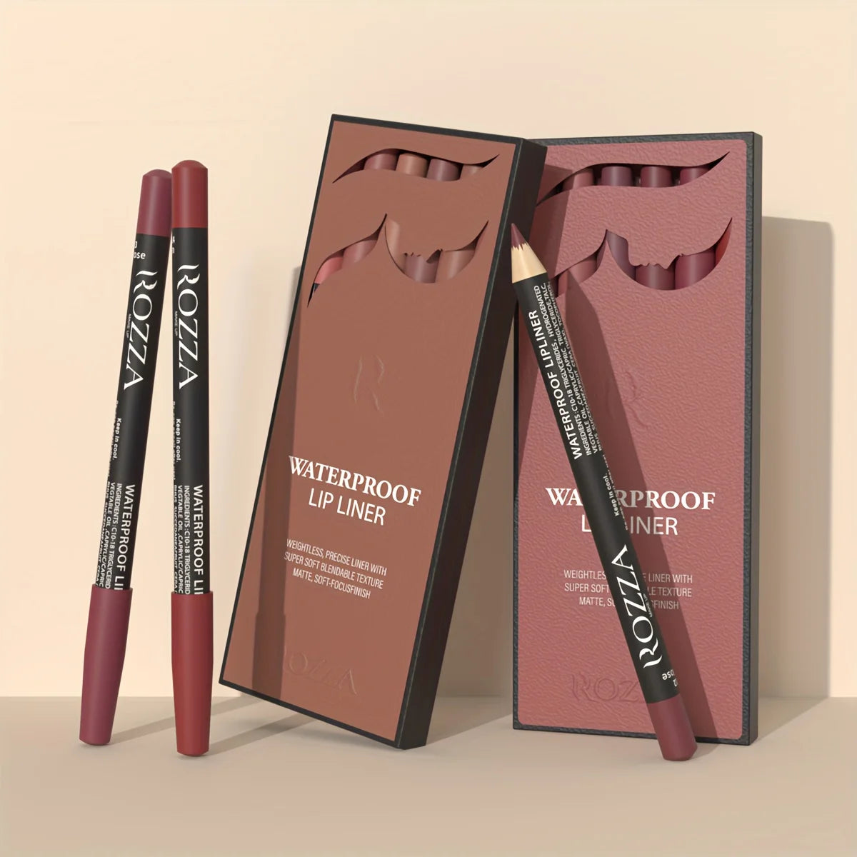 6-Piece Nude Lip Liner Set – Matte & Long-Wear
