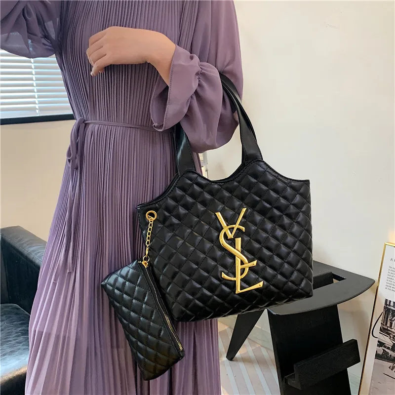St Laurell 2025 Quilted Designer-Inspired Shoulder Tote