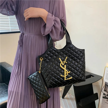 St Laurell 2025 Quilted Designer-Inspired Shoulder Tote