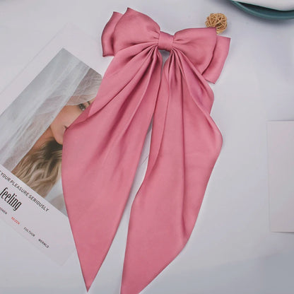 Ladies Elegant Bowknot Barrette Hair Ribbon