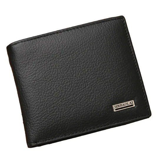 Premium Genuine Leather Men's Wallet – Compact Cowhide Bifold