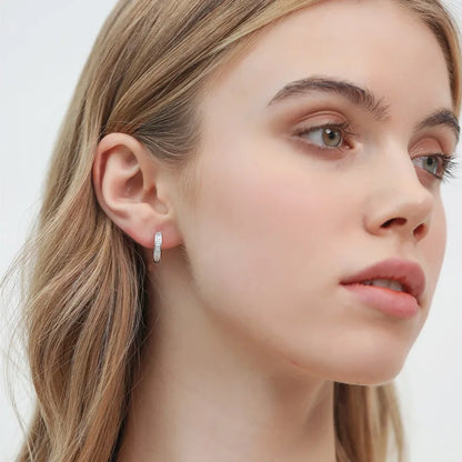 Sterling Silver Zircon Ball Stud Earrings – Exquisite and Elegant