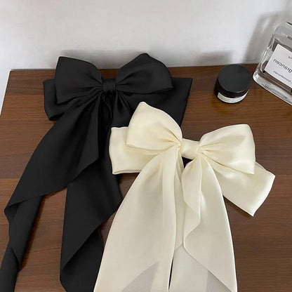 Ladies Elegant Bowknot Barrette Hair Ribbon