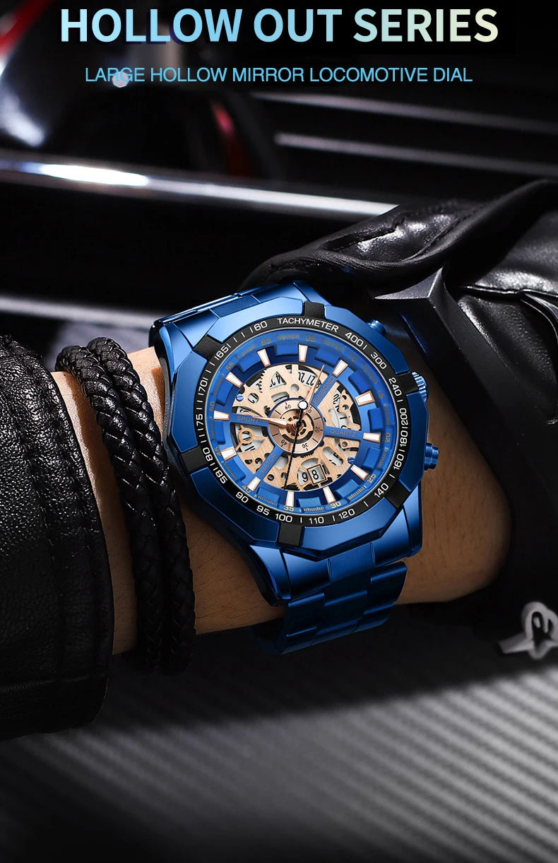 BINBOND Men’s Luxury Quartz Watch with Calendar
