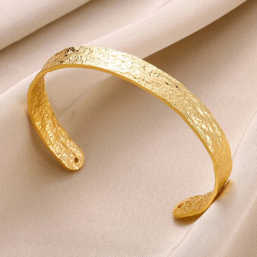 Wrinkle Textured Cuff Bracelet