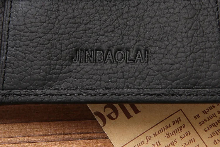 Premium Genuine Leather Men's Wallet – Compact Cowhide Bifold