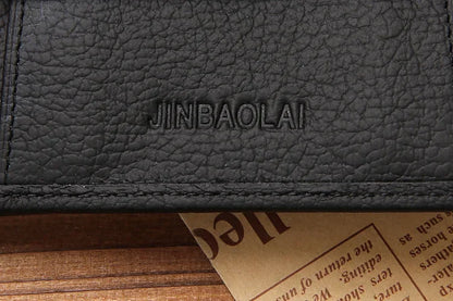 Premium Genuine Leather Men's Wallet – Compact Cowhide Bifold