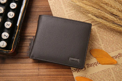 Premium Genuine Leather Men's Wallet – Compact Cowhide Bifold