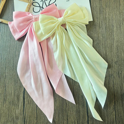 Ladies Elegant Bowknot Barrette Hair Ribbon