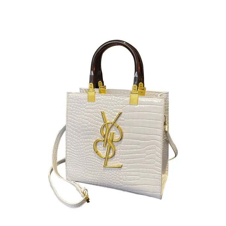 LIMITED TIME SALE - St Laurell 2025 Retro Crocodile-Pattern Foldable Square Bag
