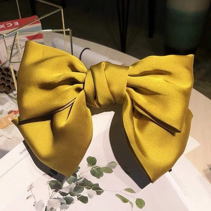 Ladies Elegant Bowknot Barrette Hair Ribbon