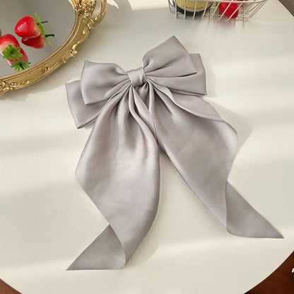 Ladies Elegant Bowknot Barrette Hair Ribbon