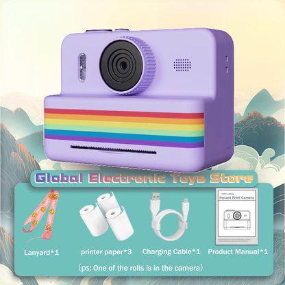 Instant Print Camera – Snap, Print, Create. Free Paper Included!