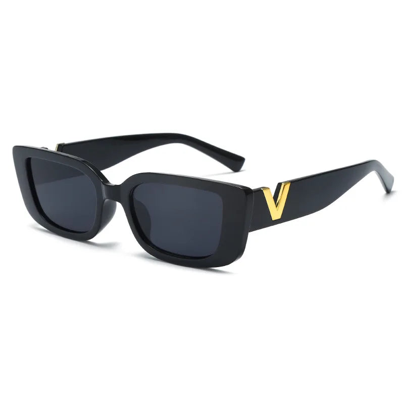 The Versacer'ed Cat Eye Rectangle Sunglasses – UV400 Retro Frame