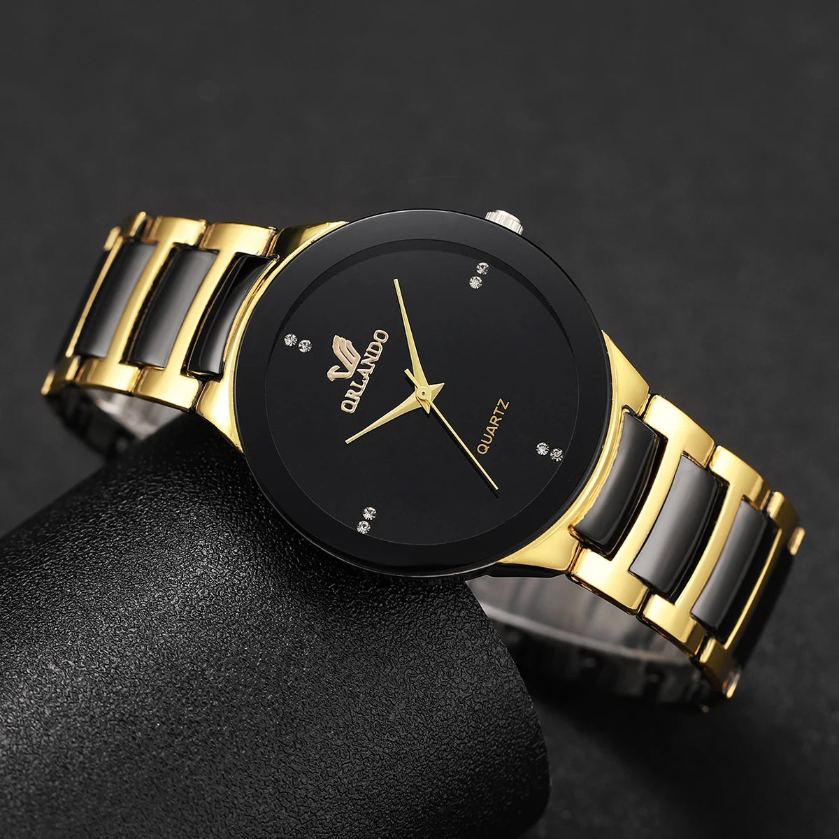 Elegant Couple’s Stainless Steel Watch Set – Fashion Quartz Collection
