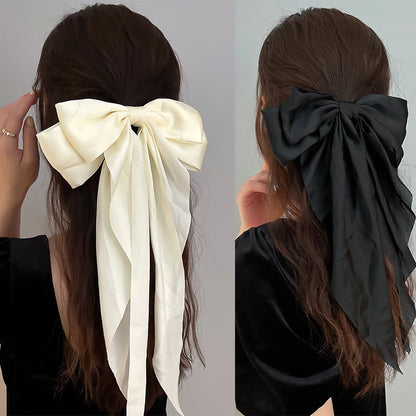 Ladies Elegant Bowknot Barrette Hair Ribbon
