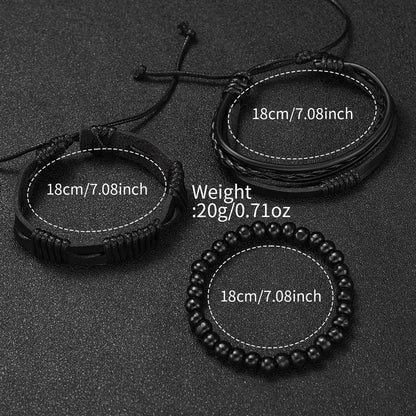 Men’s Nylon Strap Watch & Bracelet Set – 4/5PCS