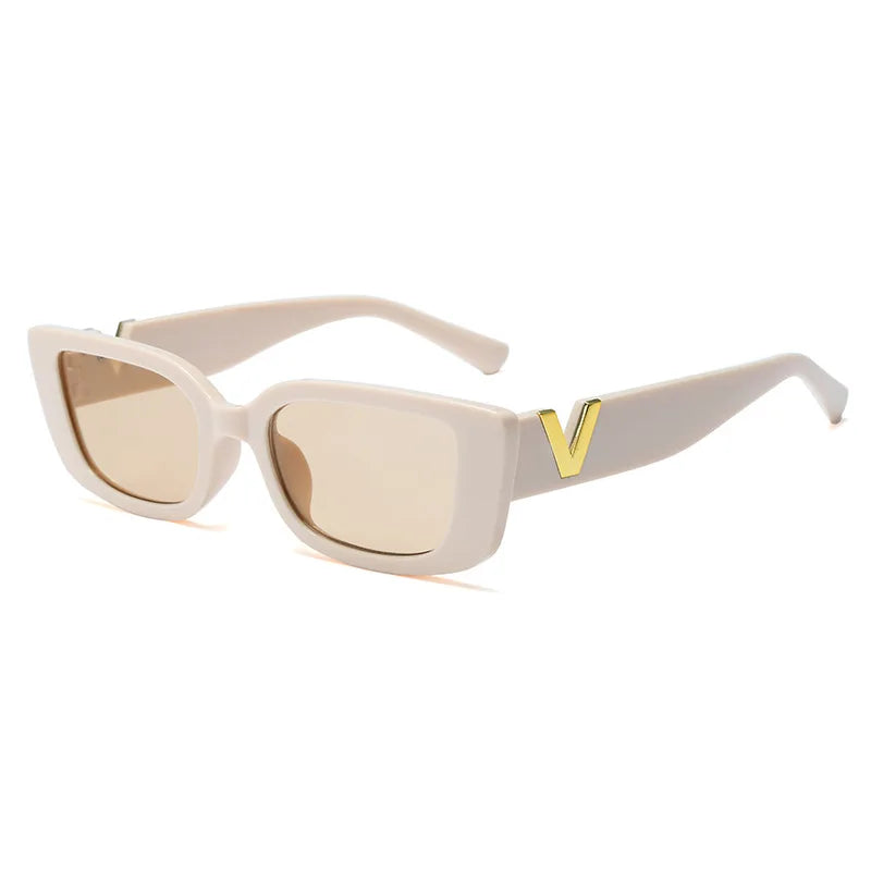 The Versacer'ed Cat Eye Rectangle Sunglasses – UV400 Retro Frame