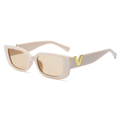 The Versacer'ed Cat Eye Rectangle Sunglasses – UV400 Retro Frame