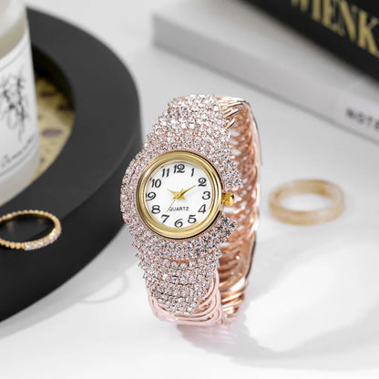 Gold Crystal Accent Women’s Watch – Petite. Chic. Beautifully Bold.
