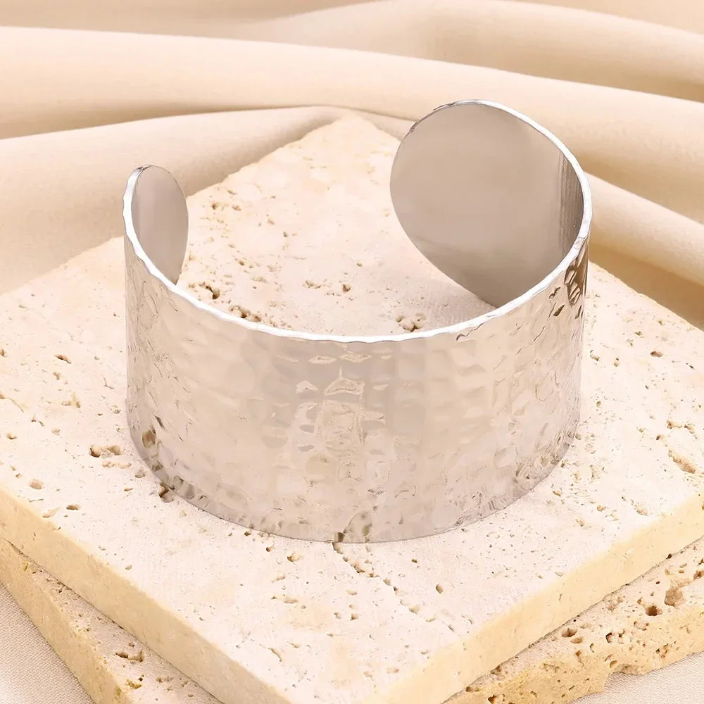 Wrinkle Textured Cuff Bracelet